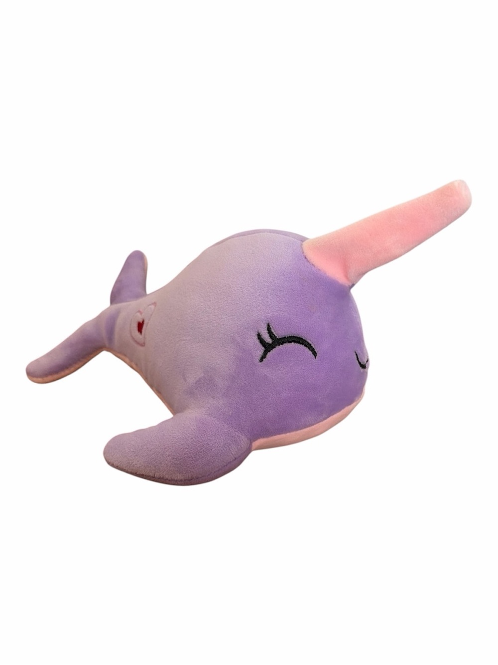 Fuzzy Friends Squeeze and Squish Unicorn Whale - Lavender & Pink
